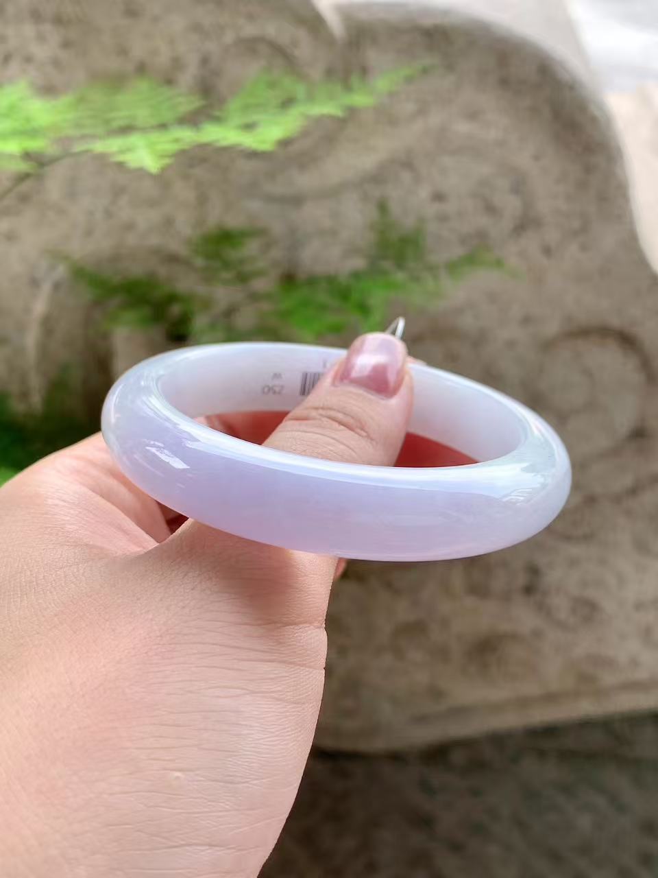 Yuanjiu Jewelry - Lavender Circular Jade Bangle, Elegant and Beautiful