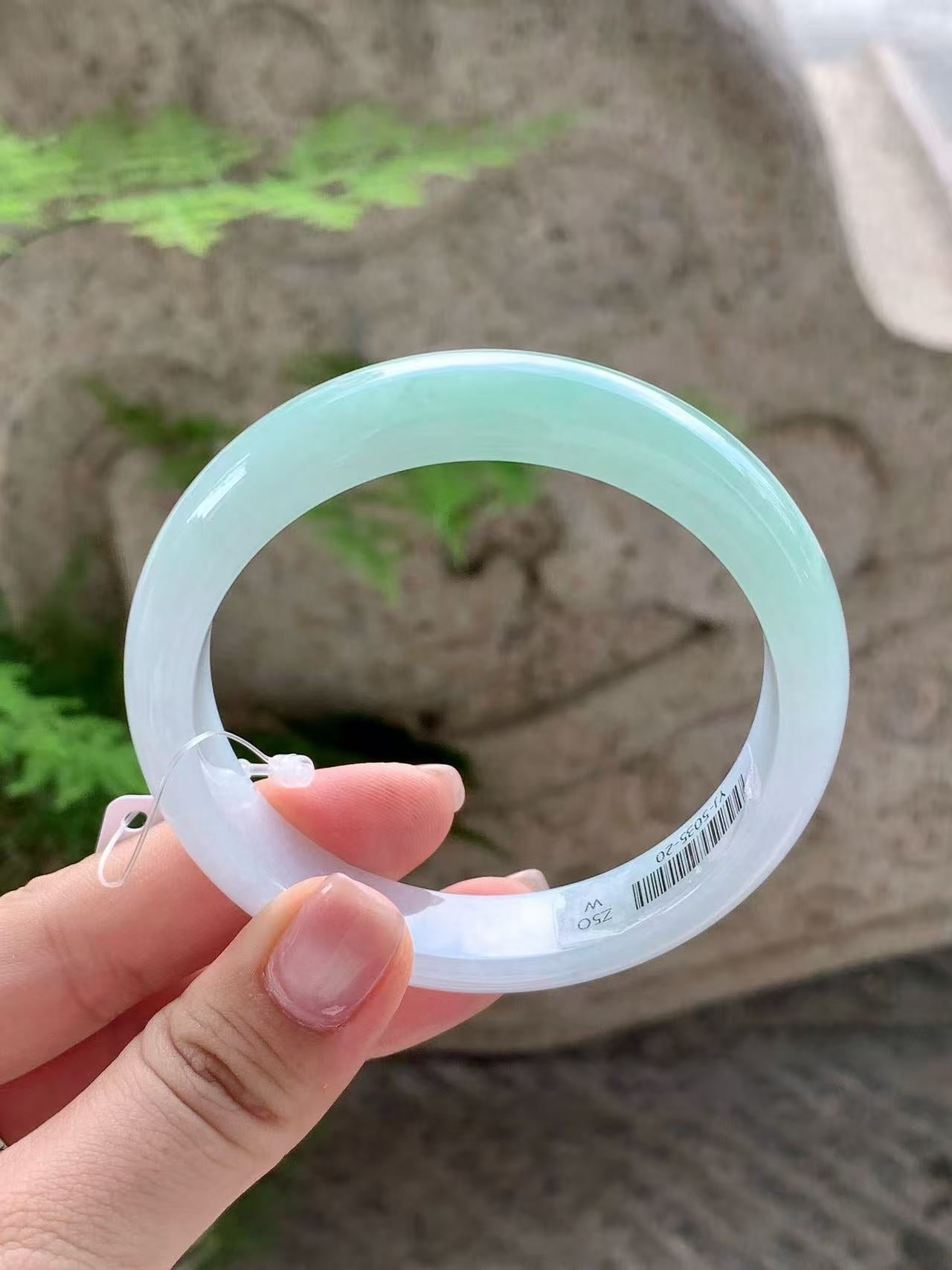 Yuanjiu Jewelry - Natural Floating Purple Circular Jade Bangle, Elegant and Beautiful