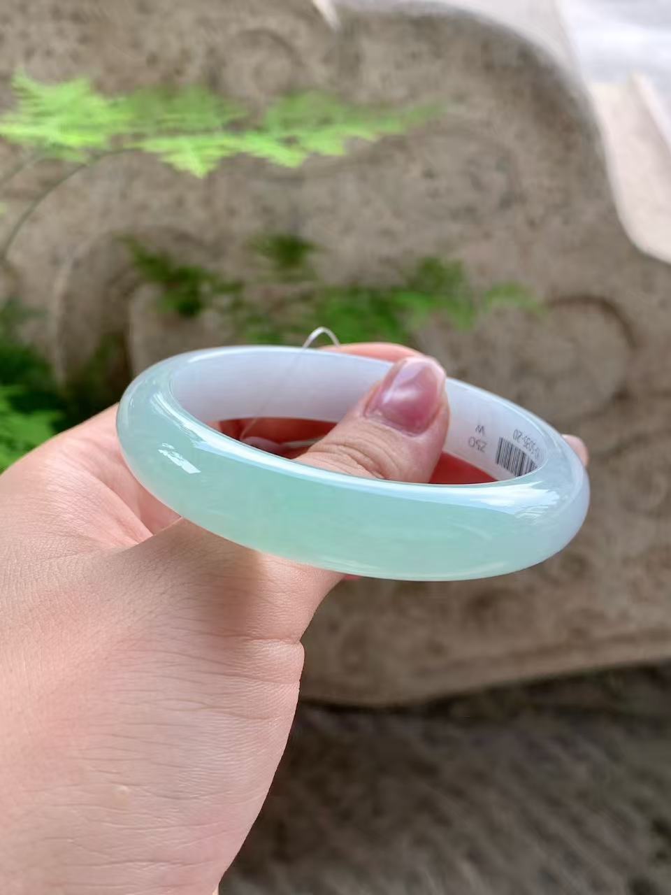 Yuanjiu Jewelry - Natural Floating Purple Circular Jade Bangle, Elegant and Beautiful