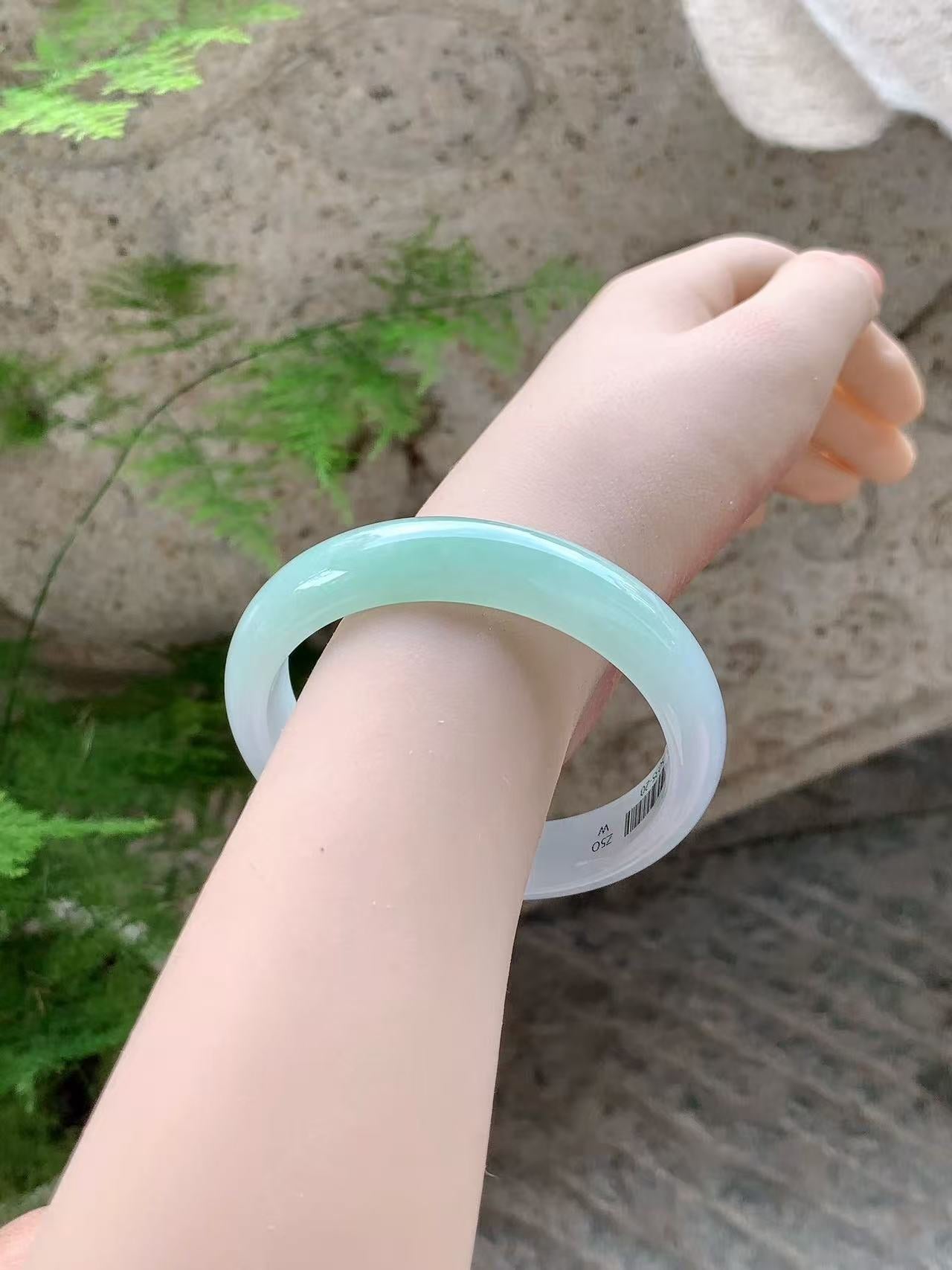 Yuanjiu Jewelry - Natural Floating Purple Circular Jade Bangle, Elegant and Beautiful