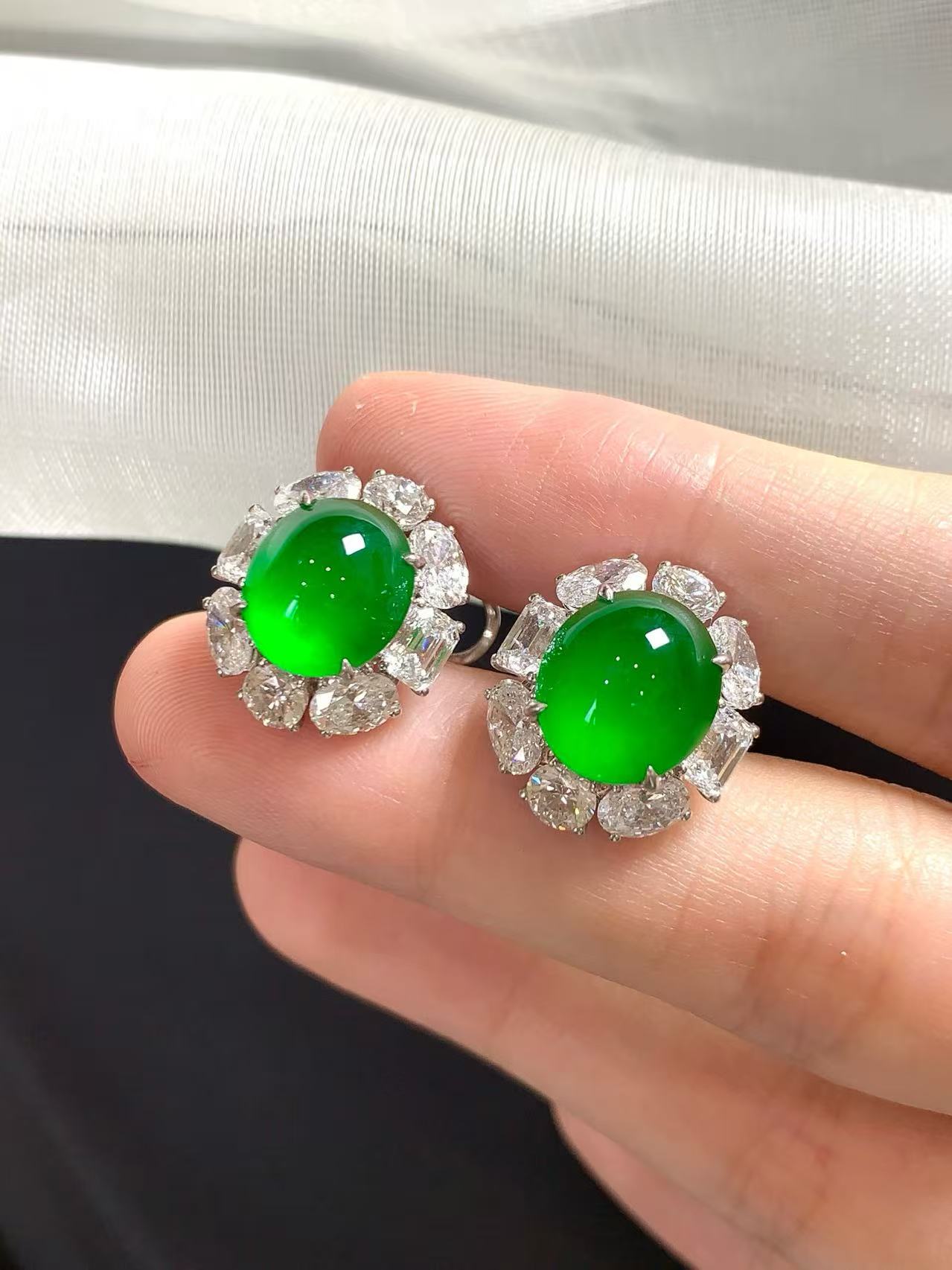 Natural Jadeite Earrings Collection