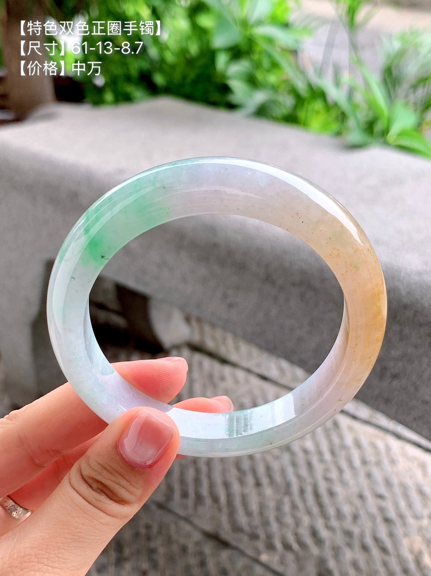 Yuanjiu Jewelry – Natural Jadeite Bracelet, Yellow with Green ("Huang Jia Lü") – Rare and Noble Elegance