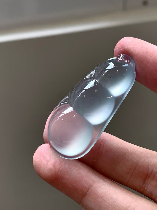 [Yuanjiu Jewelry] Glass-type Fudou Ice Clear and Clean, Elegant and Simple, Collection and Heritage Goods, Natural A-Grade Jadeite, For Details, Contact Customer Service