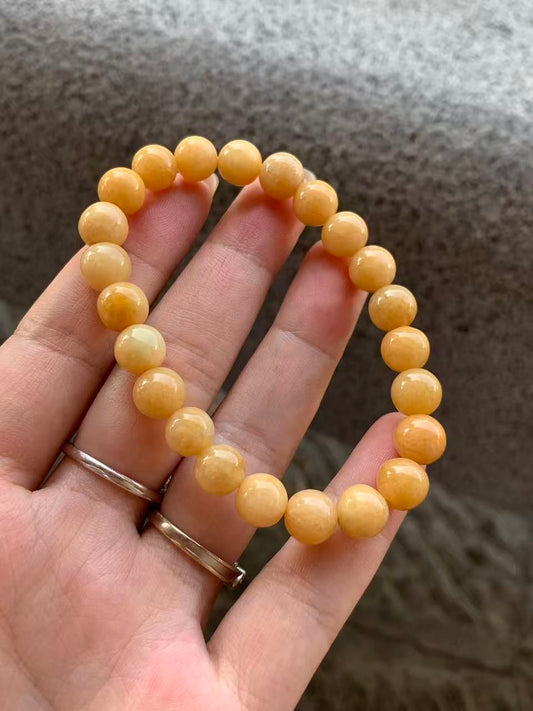 Yuanjiu Jewelry - Natural Yellow Jadeite Bracelet, Classically Enchanting
