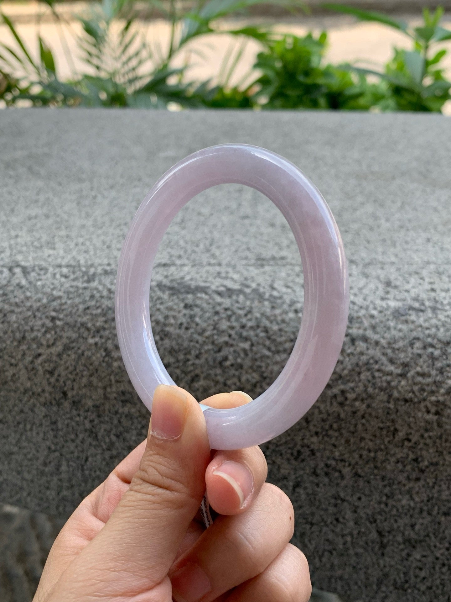 Yuanjiu Jewelry - Natural Violet Jadeite Bracelet, Romantic and Elegant.SIZE 56.6