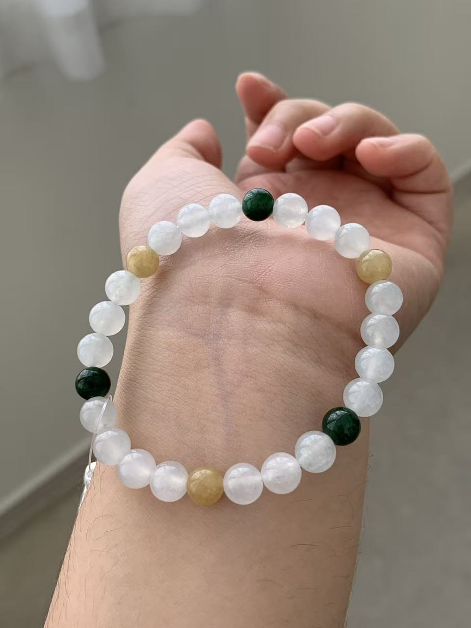 Yuanjiu Jewelry - Natural Multi-Color Jadeite Bracelet, Elegant and Beautiful