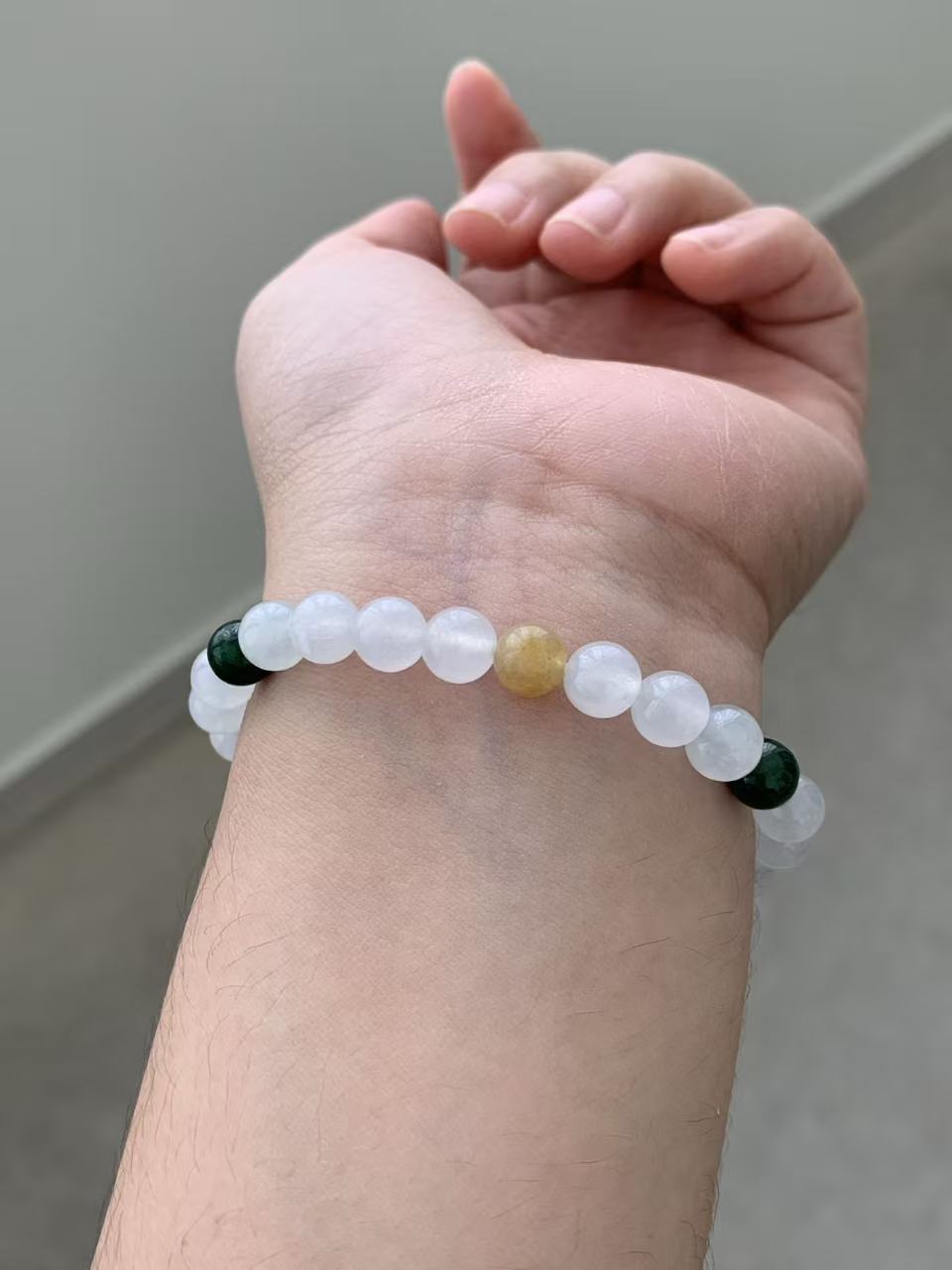 Yuanjiu Jewelry - Natural Multi-Color Jadeite Bracelet, Elegant and Beautiful